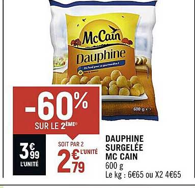 dauphine surgelée mc cain