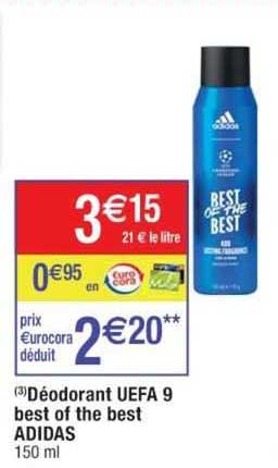 déodorant uefa 9 best of the best adidas