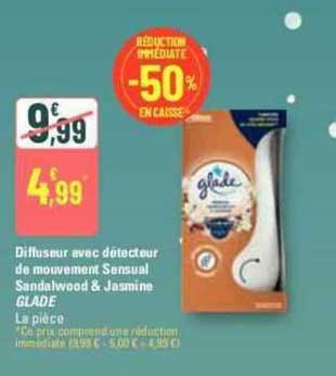 diffuseur avec détecteur de mouvement sensual sandalwood & jasmine glade