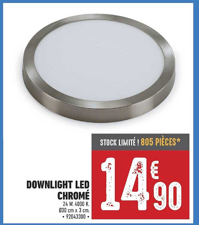 downlight led chromé