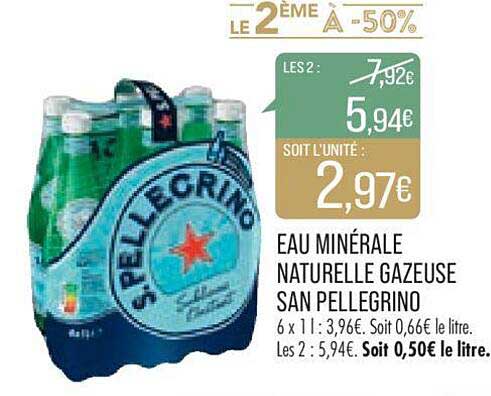 eau minérale naturelle gazeuse san pellegrino