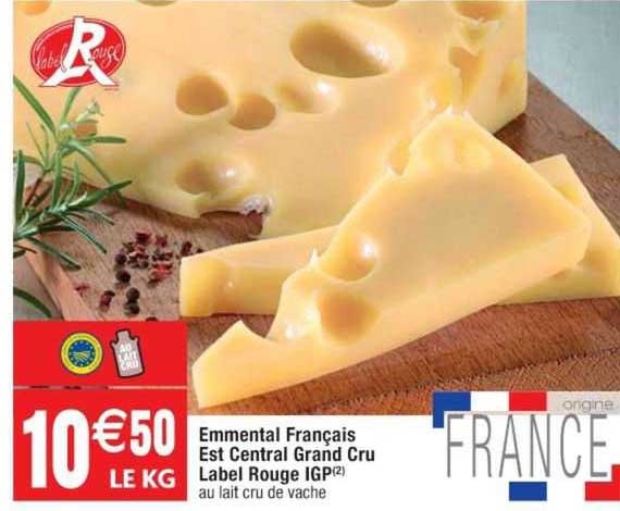emmental français est central grand cru label rouge igp