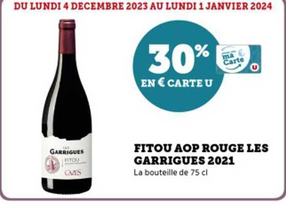 fitou aop rouge les garrigues 2021