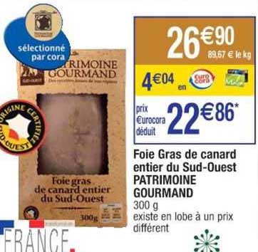 foie gras de canard entier du sud-ouest patrimoine gourmand