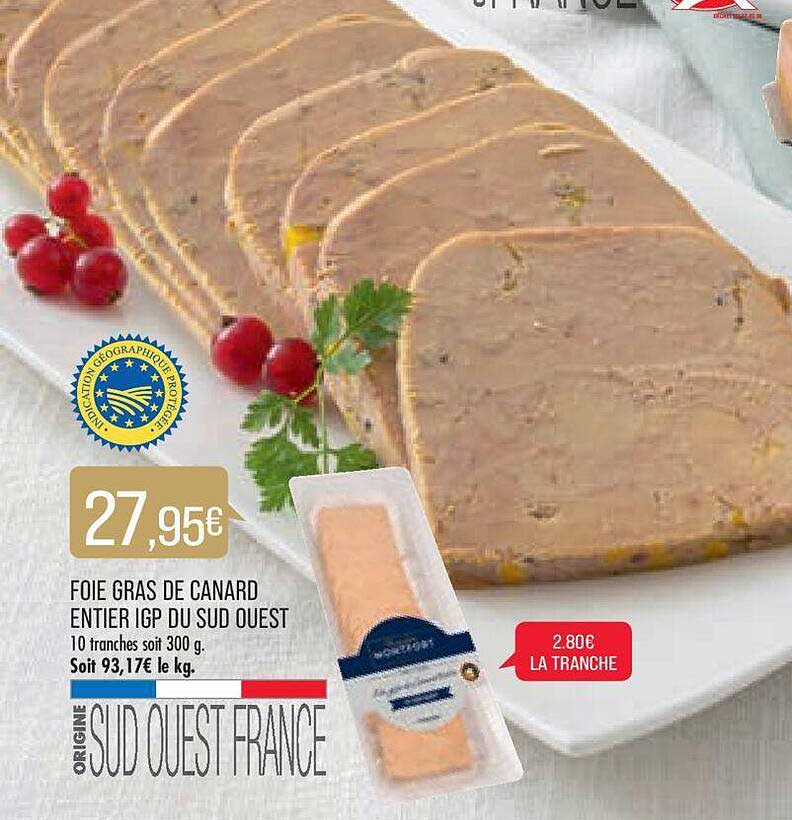 foie gras de canard entier igp du sud ouest