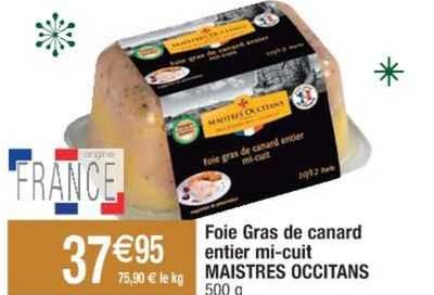 foie gras de canard entier mi-cuit maistres occitans