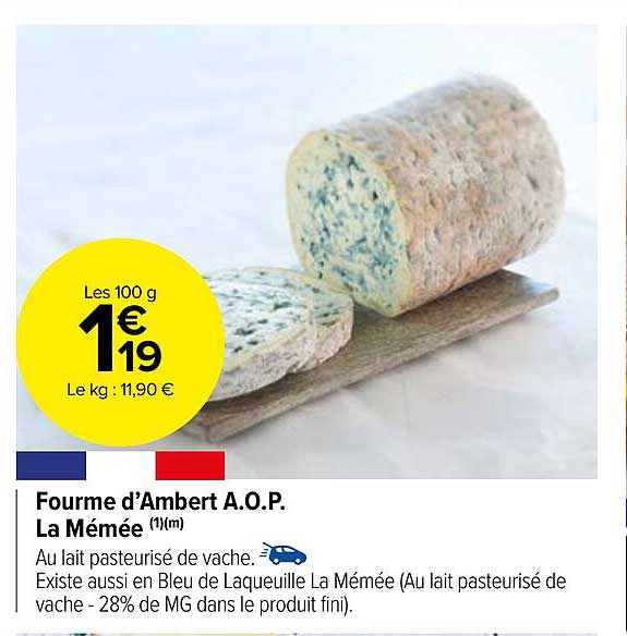 fourme d'ambert a.o.p. la mémée