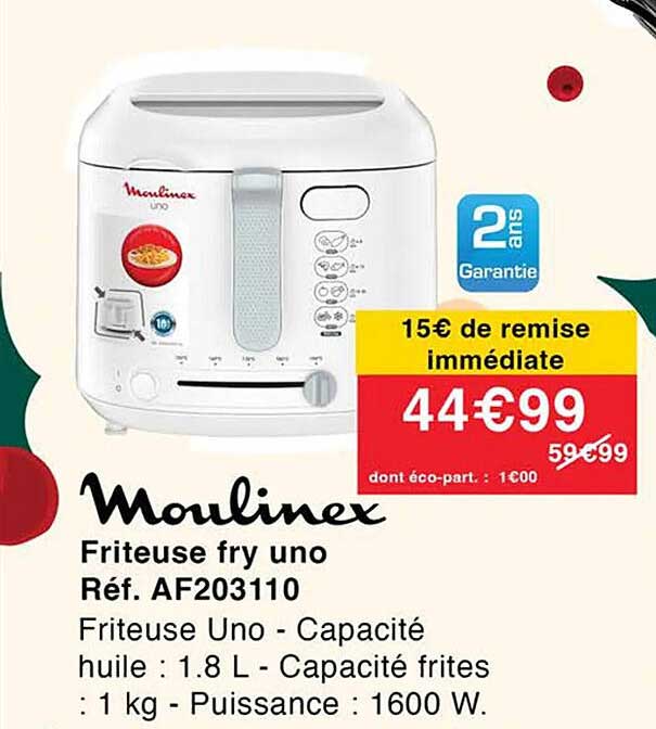 friteuse fry uno moulinex