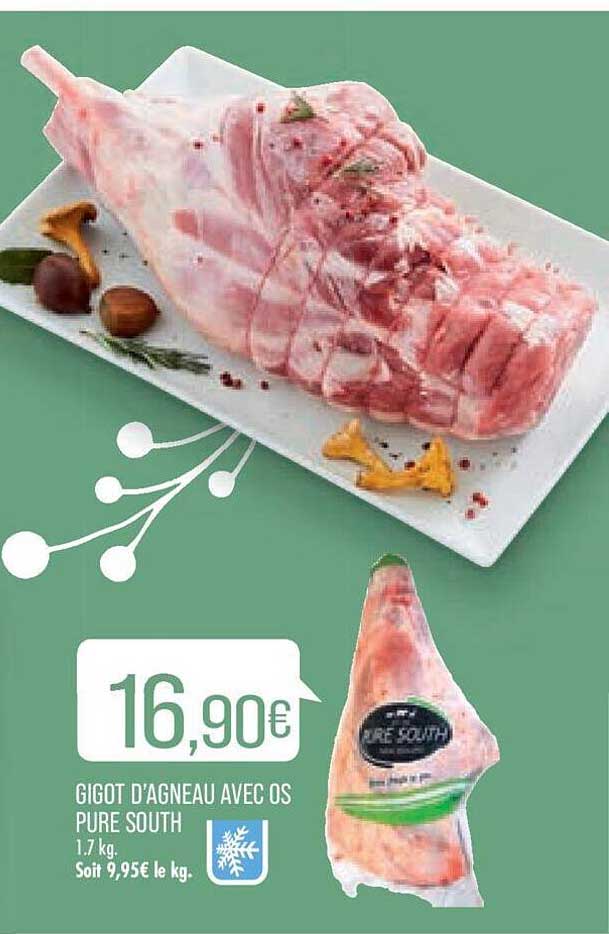 gigot d'agneau avec os pure south