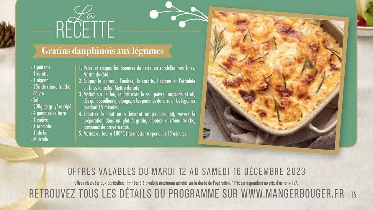 gratins dauphinois aux légumes