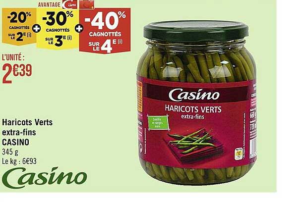 haricots verts extra-fins casino