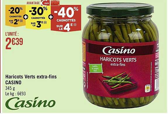 haricots verts extra-fins casino