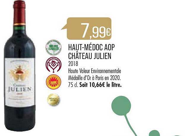 haut-médoc aop château julien 2018