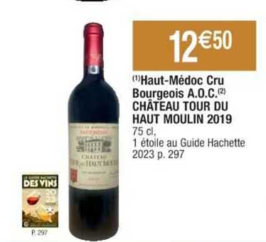 haut-médoc cru bourgeois a.o.c. château tour ou haut moulin 2019