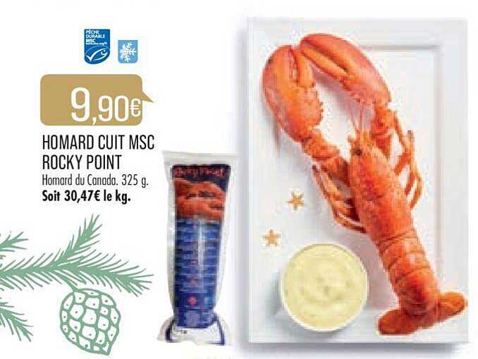 homard cuit msc rocky point