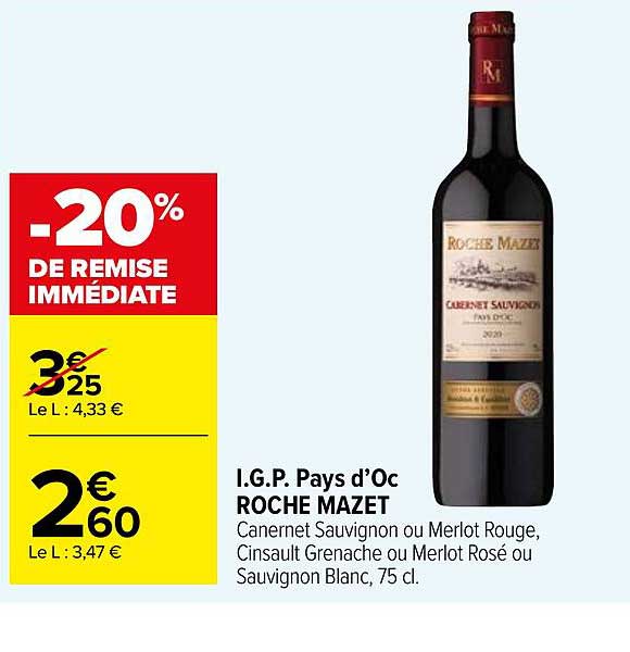 i.g.p. pays d'oc roche mazet