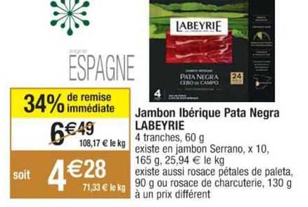 jambon ibérique pata negra labeyrie