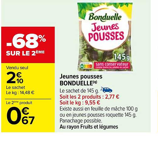 jeunes pousses bonduelle