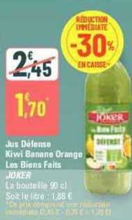jus défense kiwi banane orange les biens faits joker