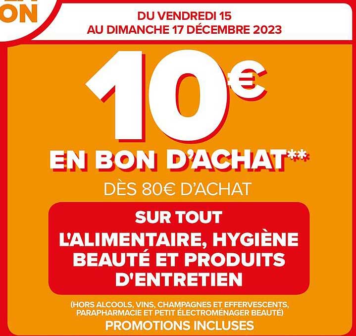 l'alimentaire, hygiène beauté et produits d'entretien
