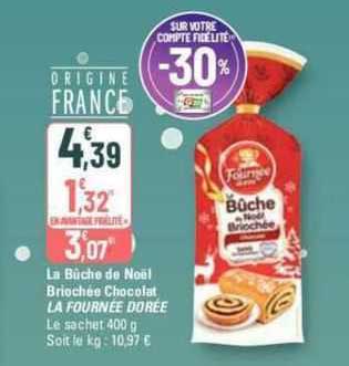 la bûche de noël briochée chocolat la fournée dorée