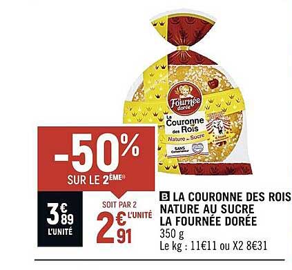 la couronne des rois nature au sucre la fournée dorée