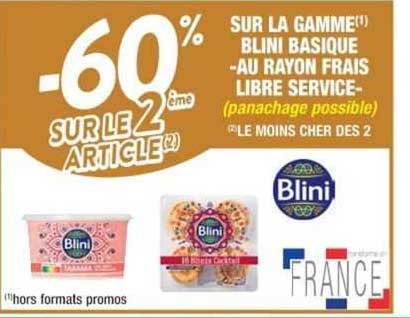 la gamme blini basique au rayon frais libre service