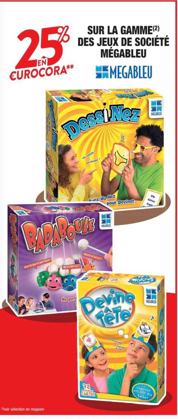 la gamme des jeux de société mégableu