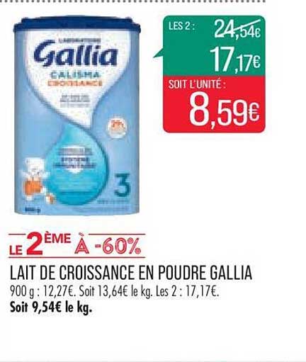 Lait De Croissance En Poudre Gallia