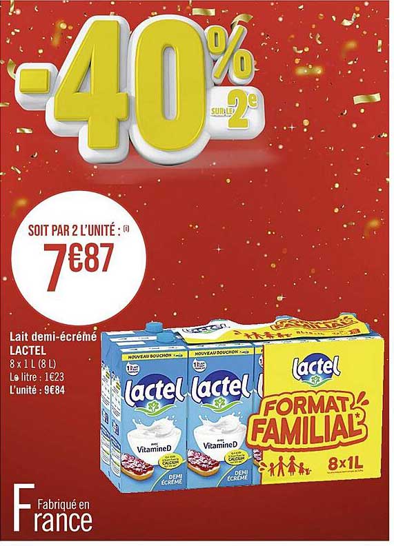 lait demi-écrémé lactel