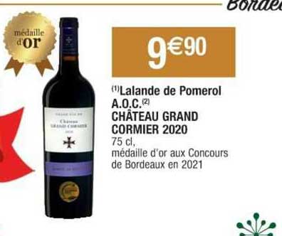 lalande de pomerol a.o.c. château grand cormier 2020