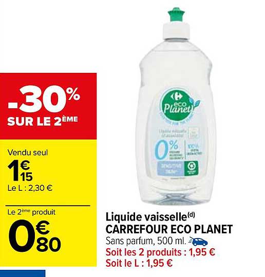 liquide vaisselle carrefour éco planet