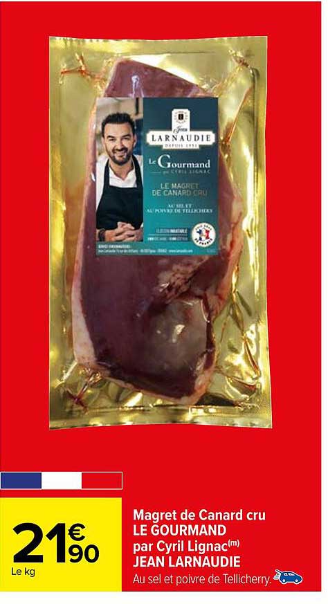 magret de canard cru le gourmand par cyril lignac jean larnaudie