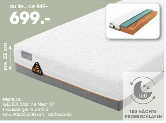 matelas geltex starline next x7