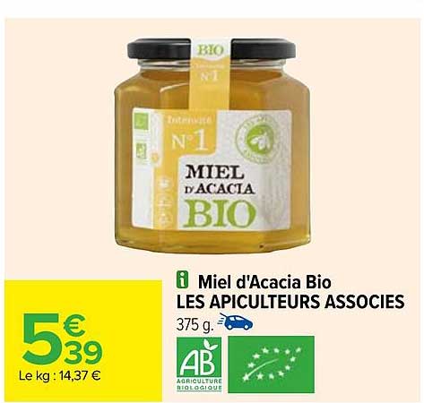 miel d'acacia bio les apiculteurs associés