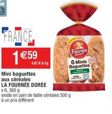 mini baguettes aux céréales la fournée dorée