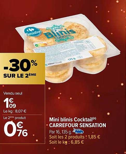 Mini Blinis Cocktail Carrefour Sensation