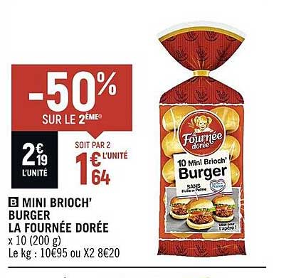 mini brioch' burger la fournée dorée