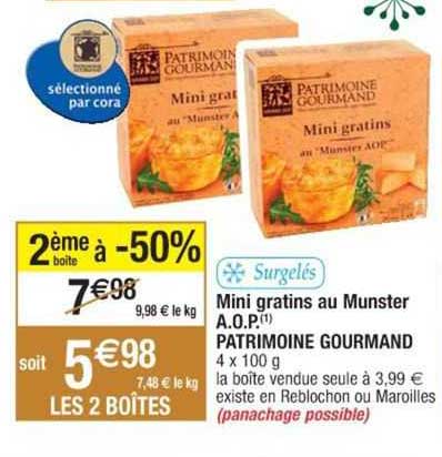 mini gratins au munster a.o.p. patrimoine gourmand