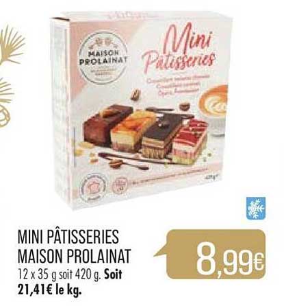 mini pâtisseries maison prolainat