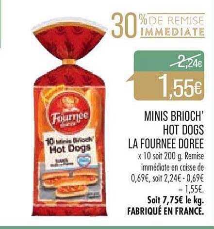 minis brioch' hot dogs la fournée dorée