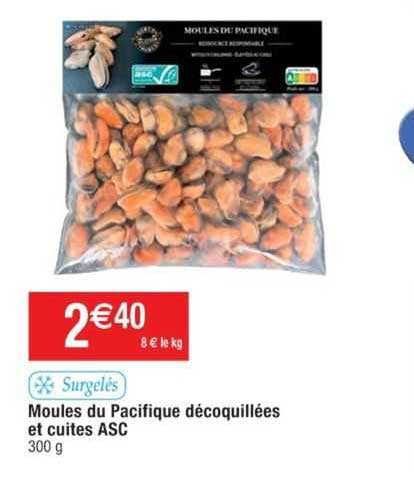 Moules Du Pacifique Décoquillées Et Cuites Asc
