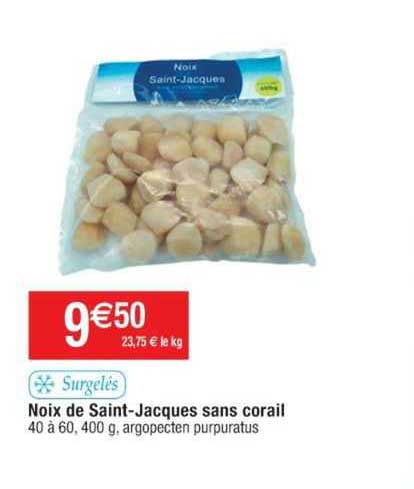 noix de saint-jacques sans corail