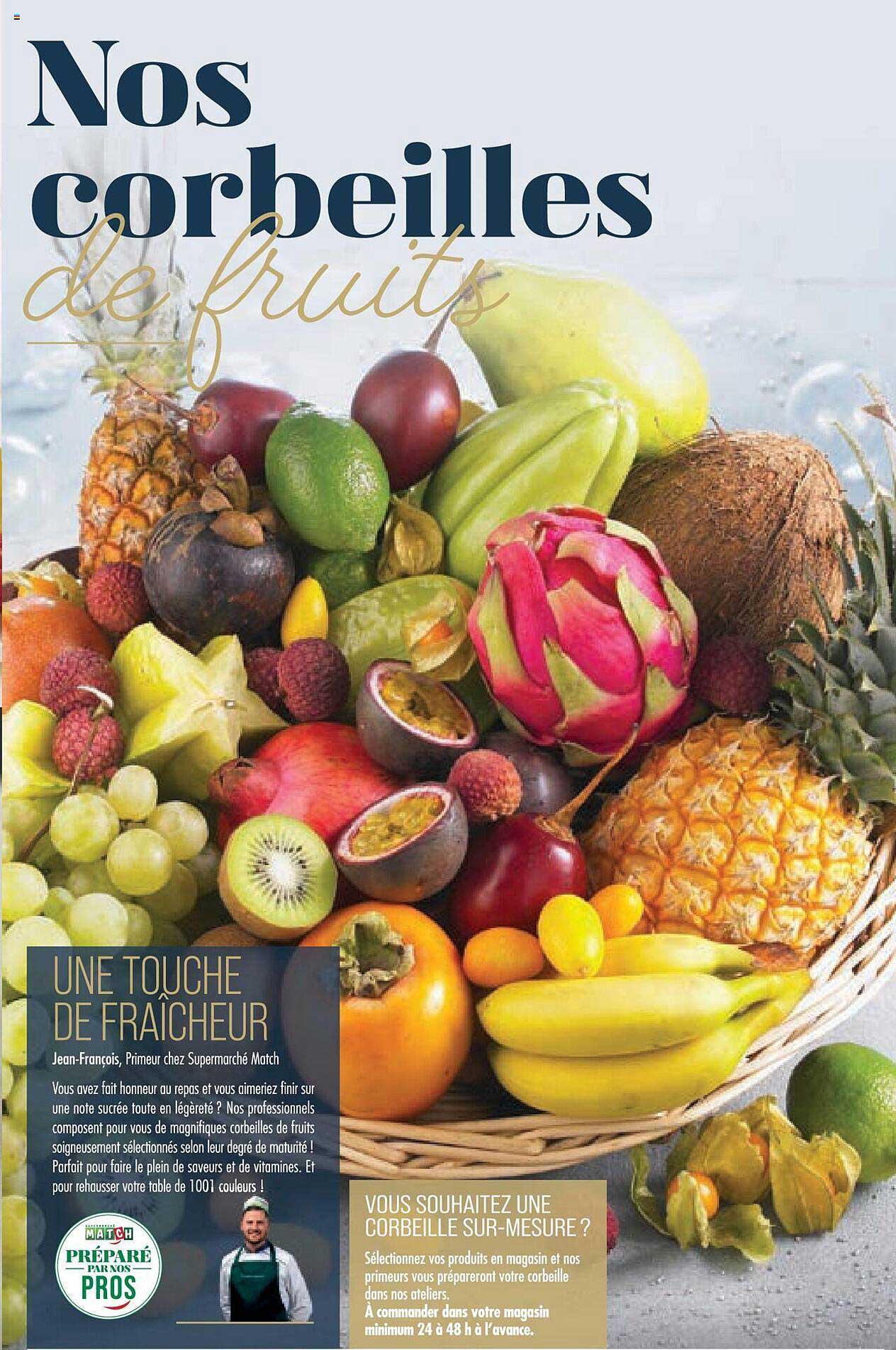 nos corbeilles de fruits
