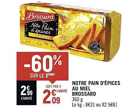 notre pain d'épices au miel brossard