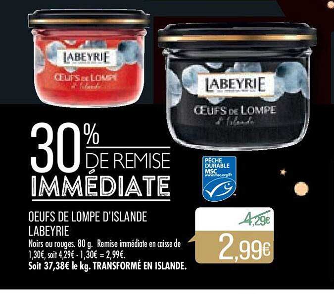 oeufs de lompe d'islande labeyrie