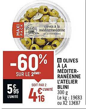 olives à la méditerranéenne l'atelier blini