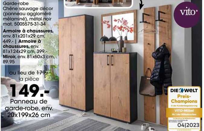 panneau de garde-robe