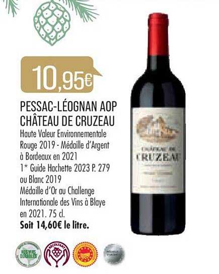 pessac-léognan aop château de cruzeau