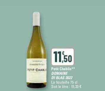 petit chablis domaine di blas 2022